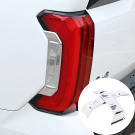 Carworld66 For Toyota Tundra 2022-2023 Rear Tail Light Side Frame ABS Silver Without Holes