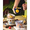 Moqidadii Hand-Painted Ceramic Mug Bowl Set – 16oz Artistic Soup