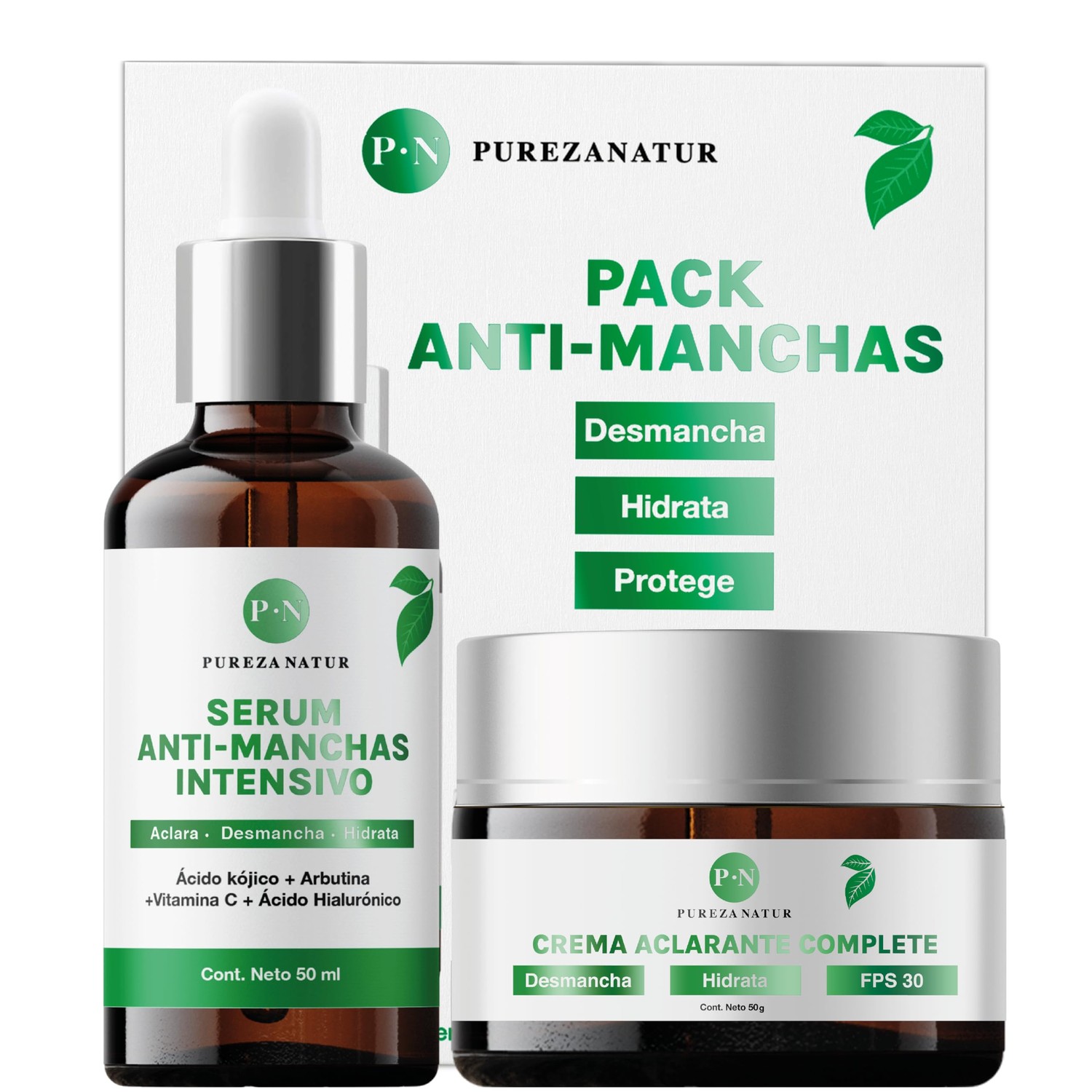 PUREZA NATUR Pack Antimanchas Serum despigmentante y antimanchas ...