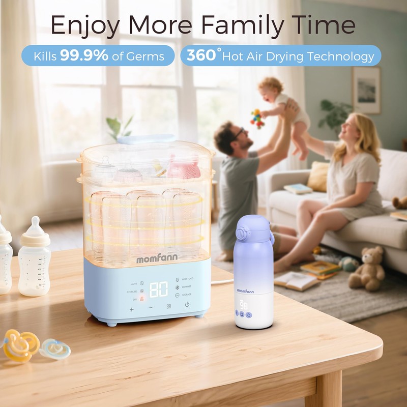 Bottle Sterilizer and Dryer, All-in-One Electric Steam Sterilizer Bottle Sanitizer