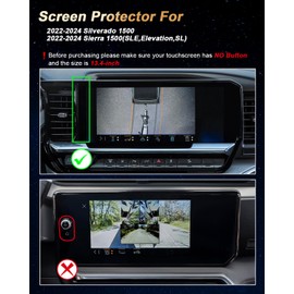 ECOZEN Screen Protector for 2022-2024 Chevy Silverado 1500 & GMC Sierra 1500 13.4-Inch 9H Tempered Glass HD Touchscreen Protector for Sierra 1500 & Silverado 1500 Accessories with Install Kit