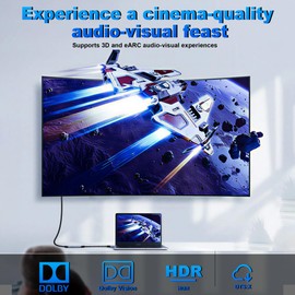 DGHUMEN 8K DisplayPort 1.4 to HDMI 2.1 Adapter 8K 60Hz / 4K 120Hz Unidirectional DP to HDMI Adapter (Male to Female), for Laptop, PC, RTX 5080/4090,RX 7900/6900 and More