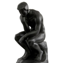 The Novogratz Polystone People The Thinker Bookends, Set of 2 5"W, 9"H, Black