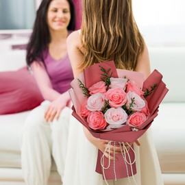 RIDDSEE Roses Bouquet Artificial Soap Flowers Preserved Floral Bouquet Romantic Gift for Women Mom Wife Girlfriend Grandma on Birthday, Mother’s Day, Anniversary, Valentine’s Day