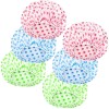 6PCS Shower Caps, Elastic Reusable Waterproof Plastic Shower Cap for