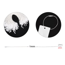 Polyester Hang Tag with Lock Labels String Natural Cord Bullet Clasp for Price, Gift Tags, Fashion Apparels Clothing, Jewelry, Luggage Accessories 20cm 200PCS Beige