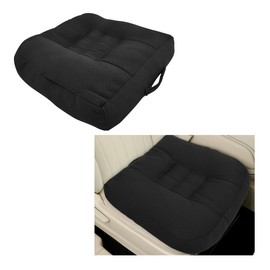 Gasedin Car Booster Front Seat Cushion, Breathable Mesh Adult Booster Seat Pad, Portable Increasing Height Cushion for Most Cars, Offices, Homes, Universal Car Accessories (Black)