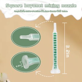 3.3 Inch Epoxy Mixing Nozzle Tip for Adhesive Gun Applicator Static Mixer Plastic Resin Mixing Tip 21 Pcs
