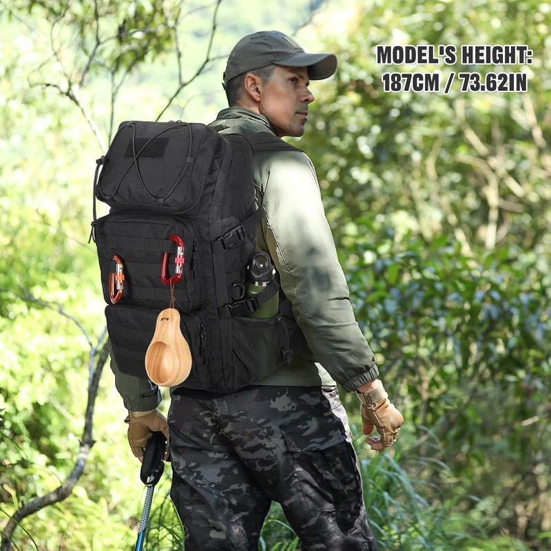G-raphy 45L Tactical Backpacks for Men, Molle Hiking Daypack, Large