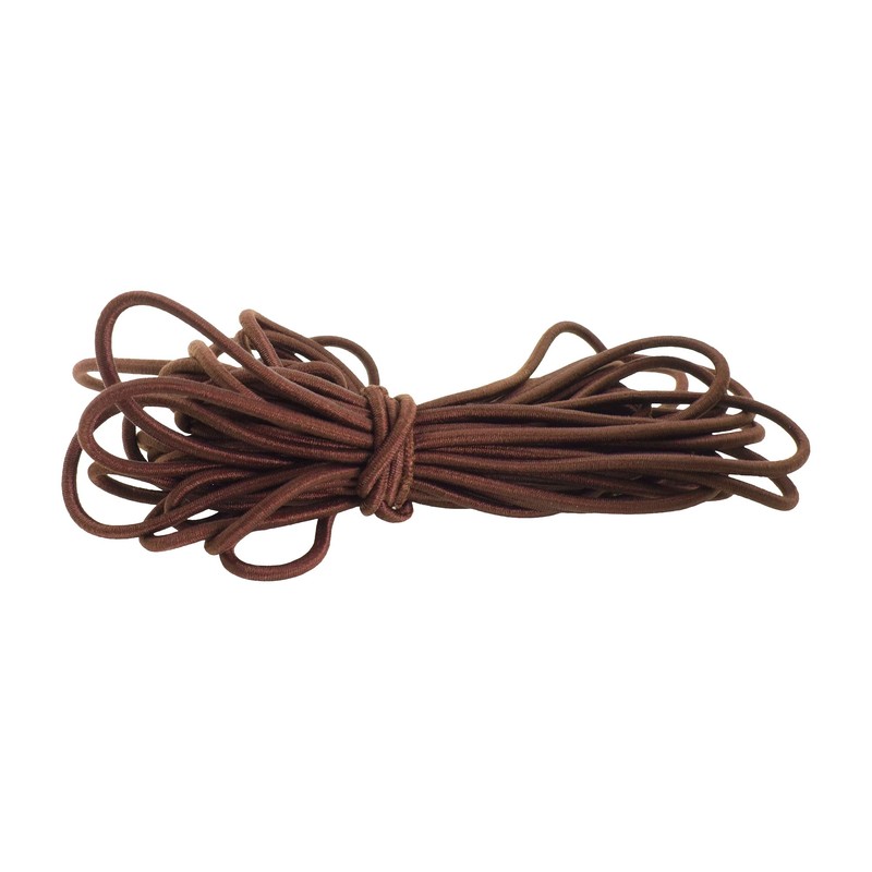 Mandala Crafts Brown Shock Cord & Plastic Cord Locks for