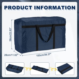YELARXI Extra Large Duffle Bag, 39 x 23 x 11 in Travel Big Duffle Bag with Zipper Handle Storage Foldable Waterproof Lightweight Bag for Women Men Travel Moving Camping (Dark Blue)