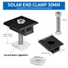 Pack of 4 Centre Clamp PV Module 30 mm Black,
