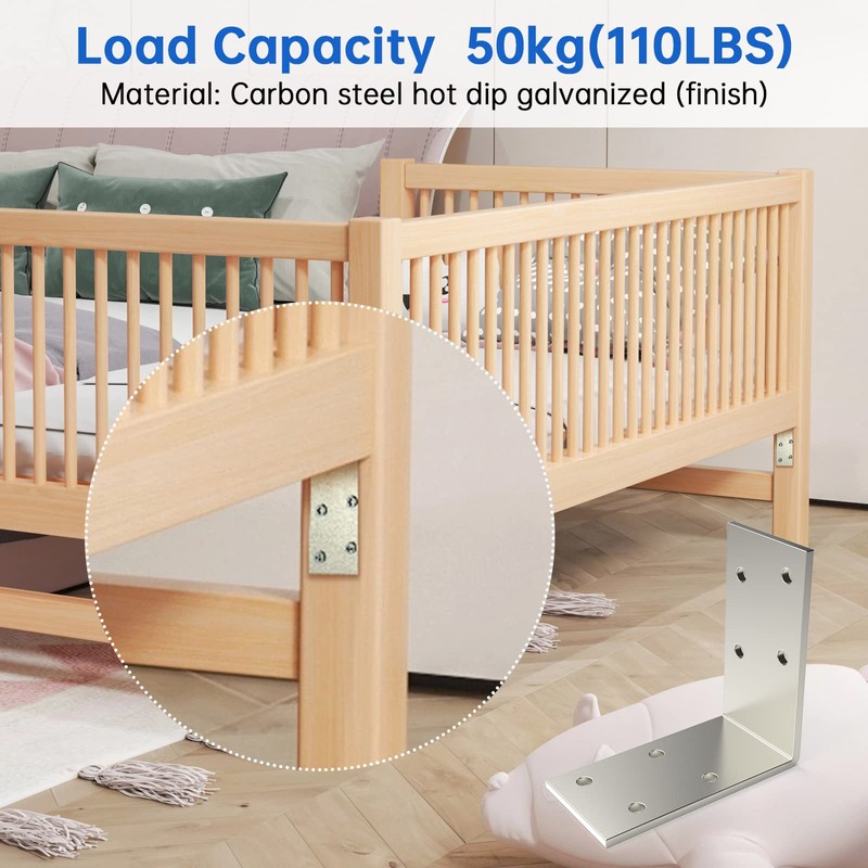 KOMOHOM (25 Pcs) L Brackets Heavy Duty 12-ga, Angle Bracket