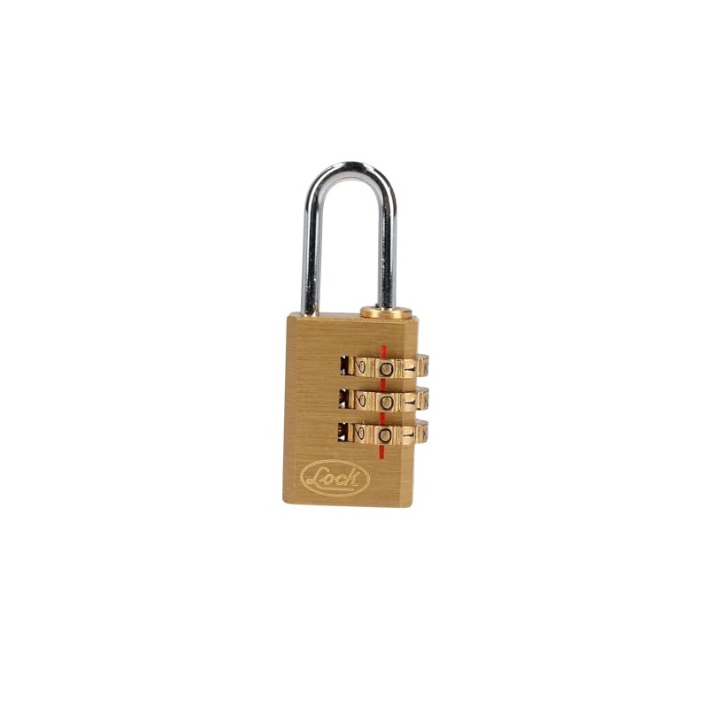 Lock 10CA Candado de combinación programable para maleta, latón, 20