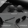 KINGSEVEN Round Sunglasses Men's Polarised Classic Retro Gothic Steampunk Sunglasses