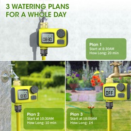 Garden Automatic Watering Irrigation Timer Garden Intelligent Timing Valves Controller Support Watering Timer and Watering Duration Setting Functions