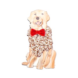 Dog Brooches Pin for Women Girls Lovely Lightweight Acrylic Cartoon Animal Puppy Corgi Labrador Brooches Badges Jewelry for Backpacks Clothes Jackets Hats (Labrador)