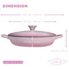 Flavehc Braiser Enameled Cast Iron Braiser 3 qt Braiser Pan