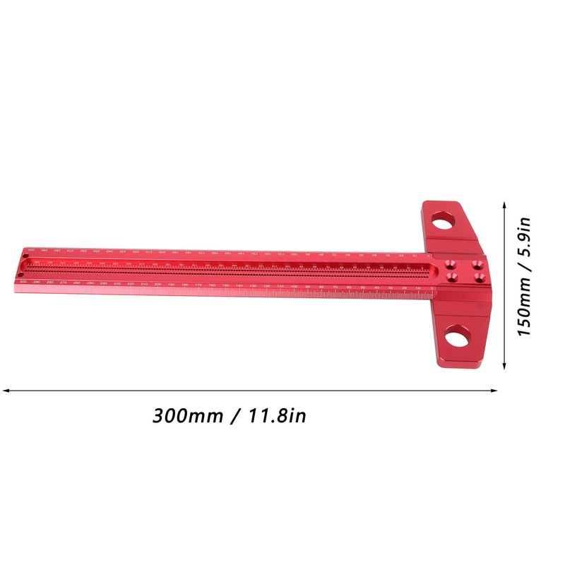 T Square Ruler Aluminum Alloy Removable Woodworking Scriber Art Framing