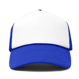 DALIX Gorra de camionero de malla juvenil, gorra ajustable (viene en 8 colores), Azul real