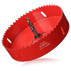 140mm Hole Saws Cutter, Bi-Metal Wood Drill Bit for Cutting Plywood, Fiberglass, PVC Board, Plastic and Drywall