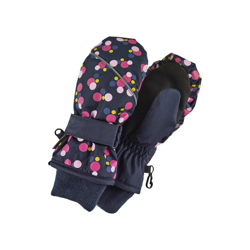 Sterntaler Baby Girl Dots Mittens, navy