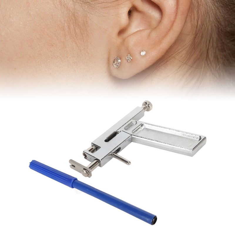 Ear Piercing Tool Stainless Steel Reusable Marker Mirror Ear Piercing