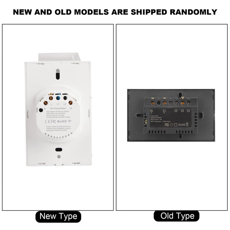 Sonew WiFi Interruptor de Pantalla táctil, Interruptor Remoto con Teclas