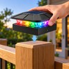 4-Pack RGB Solar Post Cap Lights for 3.5 & 4-Inch