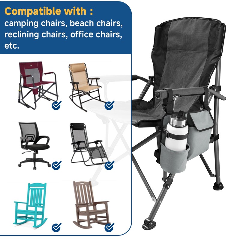 Xxerciz Chair Cup Holder Phone Holder, Camping Chair Armrest Drink
