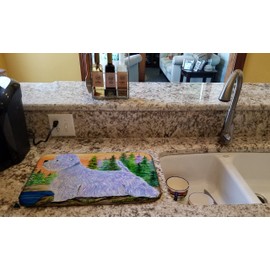 Caroline's Treasures SS8418DDM Westie Dish Drying Mat Absorbent Dish Drying Mat Pad for Kitchen Counter Dish Drainer Mat for Countertop, 14 x 21", Multicolor