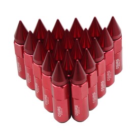OSIAS Brand New 20PCS M12X1.5 Racing Wheel 60MM Lug Nuts with Socket Key for Red
