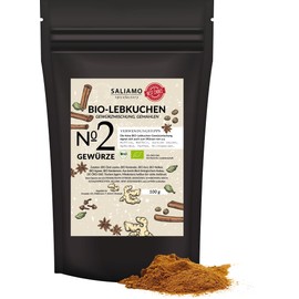 100 g Organic Gingerbread Spice Ground with 6 Spices, Also for Spice Cakes, Christmas Spice, for Refining Cakes, Muffins, Waffles