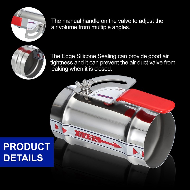 PATIKIL HVAC Duct Manual Volume Backdraft Damper, 3 Inch, 2