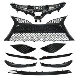 RainMan S Front Grille Lower Molding Fog Cover 9PCS Kits Replacement for Camry SE 2018-2020