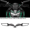 Motorcycle Rear View Mirrors Set 360° Adjustable Rotating Stealth Wind
