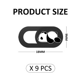 NyxSeat 9 Pieces Panda Privacy Cover Laptop Accessories Webcam Cover Laptop Camera Cover Cartoon Camera Cover