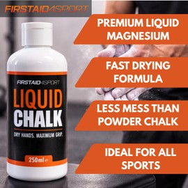 Firstaid4sport Liquid Chalk 100ml - Liquid Magnesium Gym Chalk for Weightlifting Climbing Gymnastics - Fast Drying Lifting Chalks for Dry Hands and Strong Grip