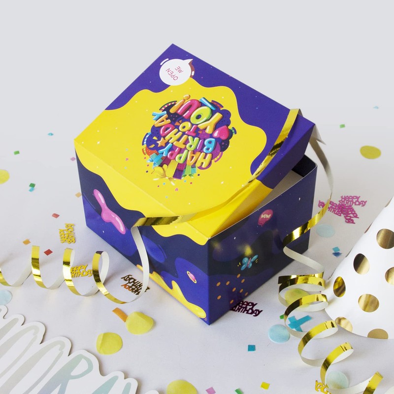 FETTIPOP Exploding Confetti Gift Box DIY (Purple) 18.5 x 14