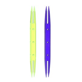 HARFINGTON 2pcs Tatting Shuttles 87x7x3mm Colorful Plastic Shuttles for Lace-Making DIY Hand Craft Tool Knitting Arts Supplies, Green Blue