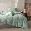 BISELINA 100% Cotton Duvet Cover Set Waffle Weave 3PCS (1