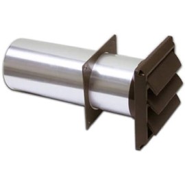 Lambro 267BS Brown Plastic Louvered Vent with Tail Pipe, 4-Inch