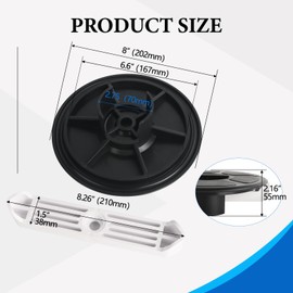 8" Waterproof Boat Deck Hatch, T-Handle, Watertight Seal, Tool-Free,Black
