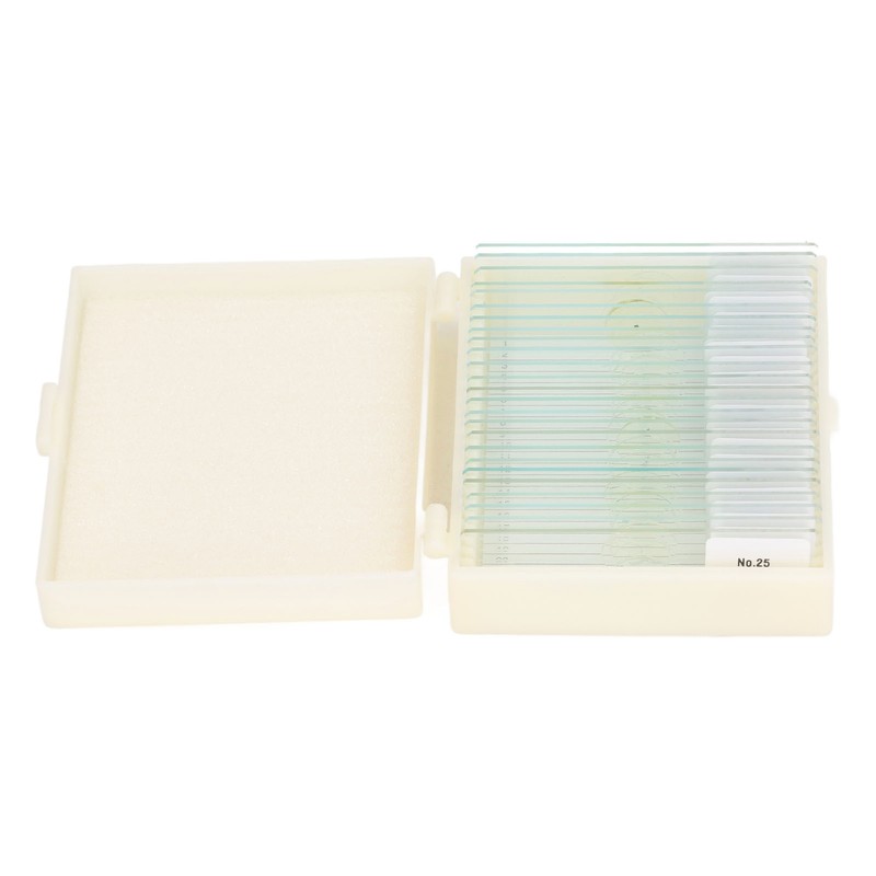 25PCS Microscope Slides Optical Glass Cover Transparent Slide Set for