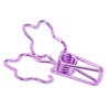 100pcs Binder Clips Cute Flower Shape Metal Hollowed Long Tail