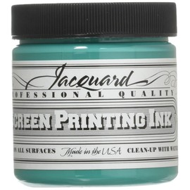 Jacquard Professional Screen Print Ink, Water-Soluable, 4oz Jar, Turquoise (113)