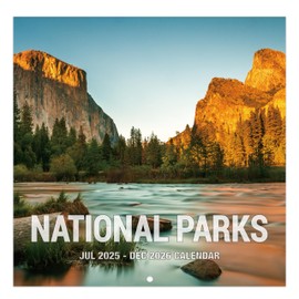 Calendar 2025-2026 - JUL 2025 - DEC 2026, Wall Calendar, 2025-2026 Calendar, 12'' × 24''(Open), Wall Calendar 2025-2026 with Thick Paper, Large Blocks, Hanging Holes, National Parks Wall Calendar