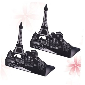 Operitacx 1 Pair Bookends for Books Organizing Toilet Lid Decals Bookends for Kids Vintage Bookend Metal Bookshelf Retro Hollow Book Holder Tower Wheel Book Rack Iron Student Stationery