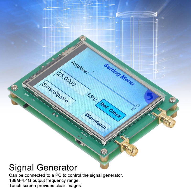 Signal Generator RF Frequency Generator Module 138‑4400MHz Touch Screen ADF4350