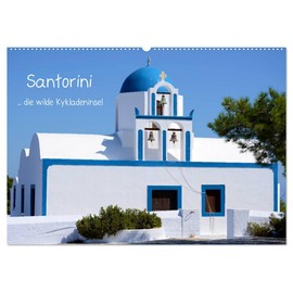 Santorini (Wandkalender 2026 DIN A2 quer), CALVENDO Monatskalender: Santorini - die wilde Kykladeninsel (CALVENDO Orte)